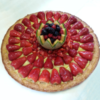 torta di frutta preparata da Anna